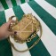Prada Satin mini bag with crystals 1BD329 Gold 2023