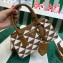 Prada Symbole embroidered fabric top-handle 1BB846 Brown 2023