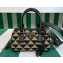 Prada Symbole embroidered fabric top-handle 1BB846 Black 2023