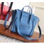 Celine Luggage Nano In Clemence leather Turquoise