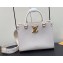 Louis Vuitton Grained calf leather Lock & Go Bag M23637 White 2023
