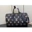 Louis Vuitton Monogram Empreinte leather Keepall Bandoulière 45 Bag M46670 Black 2023
