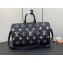 Louis Vuitton Monogram Empreinte leather Keepall Bandoulière 45 Bag M46670 Black 2023