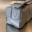 Bottega Veneta Intreccio leather Small Brick Cassette cross-body bag with adjustable strap 729251 Gray