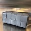 Bottega Veneta Intreccio leather Small Brick Cassette cross-body bag with adjustable strap 729251 Gray