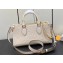 Louis Vuitton Embossed grained cowhide leather OnTheGo East West Bag M23698 Cream 2023