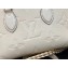 Louis Vuitton Embossed grained cowhide leather OnTheGo East West Bag M23698 Cream 2023