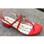 Gucci Patent Leather Sandal with Bee ‎524624 Red 2018
