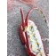 Gucci Patent Leather Sandal with Bee ‎524624 Red 2018
