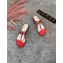 Gucci Patent Leather Sandal with Bee ‎524624 Red 2018