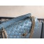 Valentino Rhombus Rockstud Spike Medium Chain Shoulder Bag Light Blue