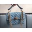 Valentino Rhombus Rockstud Spike Medium Chain Shoulder Bag Light Blue