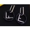 Fendi F Is Fendi Earrings Large Size Black