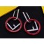 Fendi F Is Fendi Earrings Large Size Red