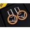 Fendi F Is Fendi Earrings Large Size Brown