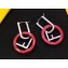 Fendi F Is Fendi Earrings Small Size Red