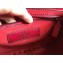 Valentino Rhombus Rockstud Spike Medium Chain Shoulder Bag Crinkled Red