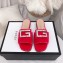 Gucci Velvet Slide with Crystal G 551445 Pink 2018