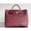 Bottega Veneta Intrecciato leather Medium Andiamo top handle Bag Burgundy