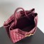 Bottega Veneta Intrecciato leather Medium Andiamo top handle Bag Burgundy