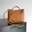 Bottega Veneta Intrecciato leather Small Andiamo top handle Bag Brown