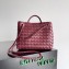 Bottega Veneta Intrecciato leather Small Andiamo top handle Bag Burgundy