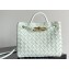 Bottega Veneta Intrecciato leather Small Andiamo top handle Bag Pale Green