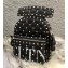 Valentino Rockstud Spike Lambskin Mini Backpack Black/White 2018
