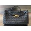 Bottega Veneta Intrecciato leather Small East/West Andiamo top handle Bag Black