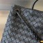 Bottega Veneta Intrecciato leather Small East/West Andiamo top handle Bag Black