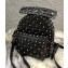 Valentino Rockstud Spike Textured Lambskin Mini Backpack Black 2018