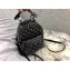 Valentino Rockstud Spike Textured Lambskin Mini Backpack Black 2018