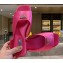 Prada Satin Flat slides Fuchsia 2023