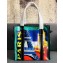 Balenciaga Print City Inspired Bazar Small Shopping Bag Paris Green 2018