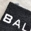 Balenciaga Small Shearling Pouch Clutch Bag Black 2018