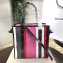 Balenciaga Bazar Small Shopping Bag Dark Gray/Fuchsia/White/Red 2018