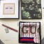 Gucci Gucci Logo Rose Print Silk Scarf ‎499123  