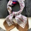 Gucci Gucci Logo Rose Print Silk Scarf ‎499123  