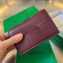 Bottega Veneta Intreccio leather Cassette Business Card Case 651396 Burgundy