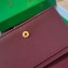Bottega Veneta Intreccio leather Cassette Business Card Case 651396 Burgundy