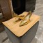 Prada Heel 8.5cm leather pumps 1I001N Metallic Gold 2023