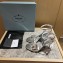 Prada Heel 10cm leather sandals 1X003N Metallic Silver 2023