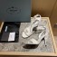 Prada Heel 10cm leather sandals 1X003N Brushed White 2023