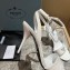 Prada Heel 10cm leather sandals 1X003N Brushed White 2023