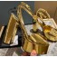 Prada Heel 13.5cm leather platform sandals 1XP48B Metallic Gold 2023