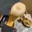 Prada Heel 13.5cm leather platform sandals 1XP48B Metallic Gold 2023
