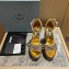 Prada Heel 13.5cm leather platform sandals 1XP48B Metallic Gold with crystals 2023