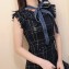 Chanel Acrylic Pin Brooch with CC Pendant Black/Pearly White/Gold 2018
