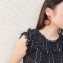 Chanel Resin Maple Leaf Pendant Earring Brown/Gold 2018
