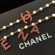 Chanel Long Necklace AB0486 Gold/Pearly White/Orange/Pink 2018
